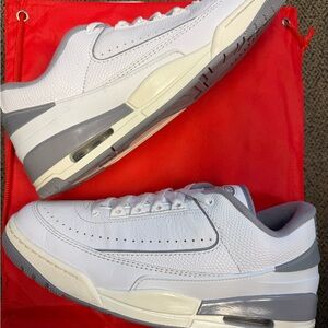 Jordan 2/3 White Cement - and Gray Sneakers